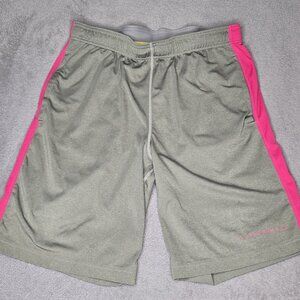 Nike Dri-Fit Livestrong Men's Shorts Medium M Grey Basketball Training Pink